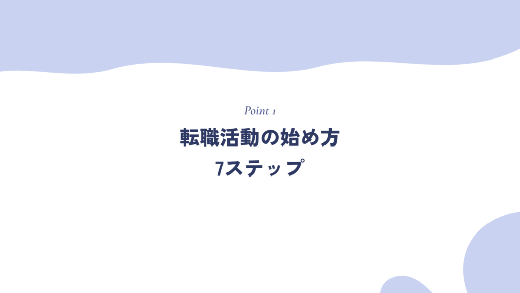 転職活動の始め方7ステップ