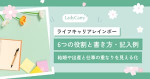 ライフキャリアレインボーとは？6つの役割と書き方・記入例｜結婚や出産と仕事の重なりを見える化する4ステップ