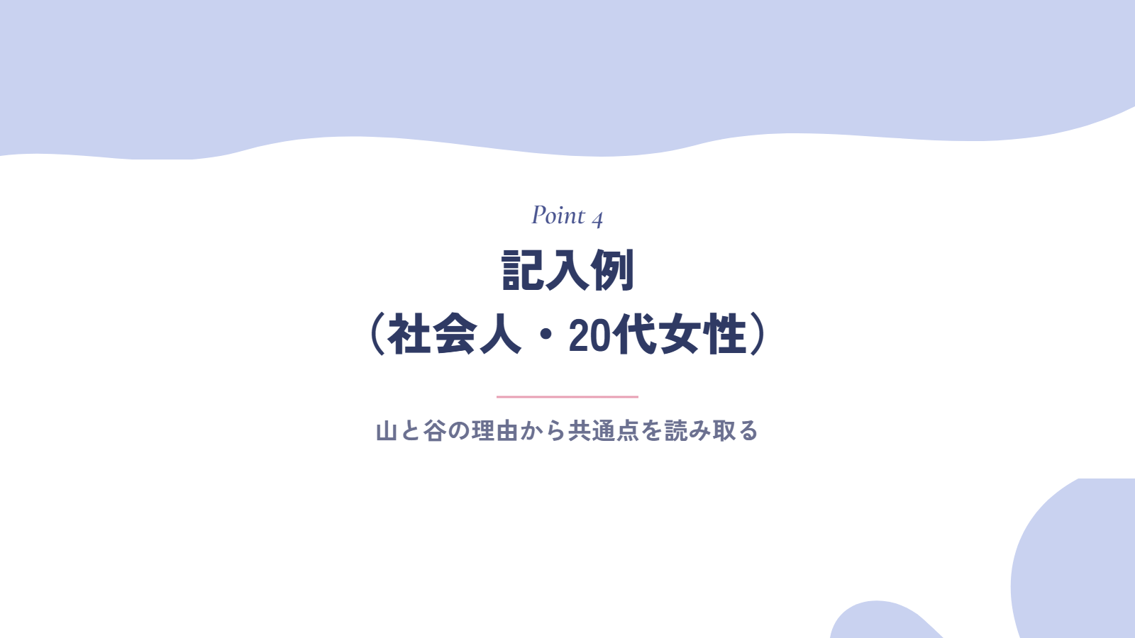 ライフラインチャートの記入例(社会人・20代女性)