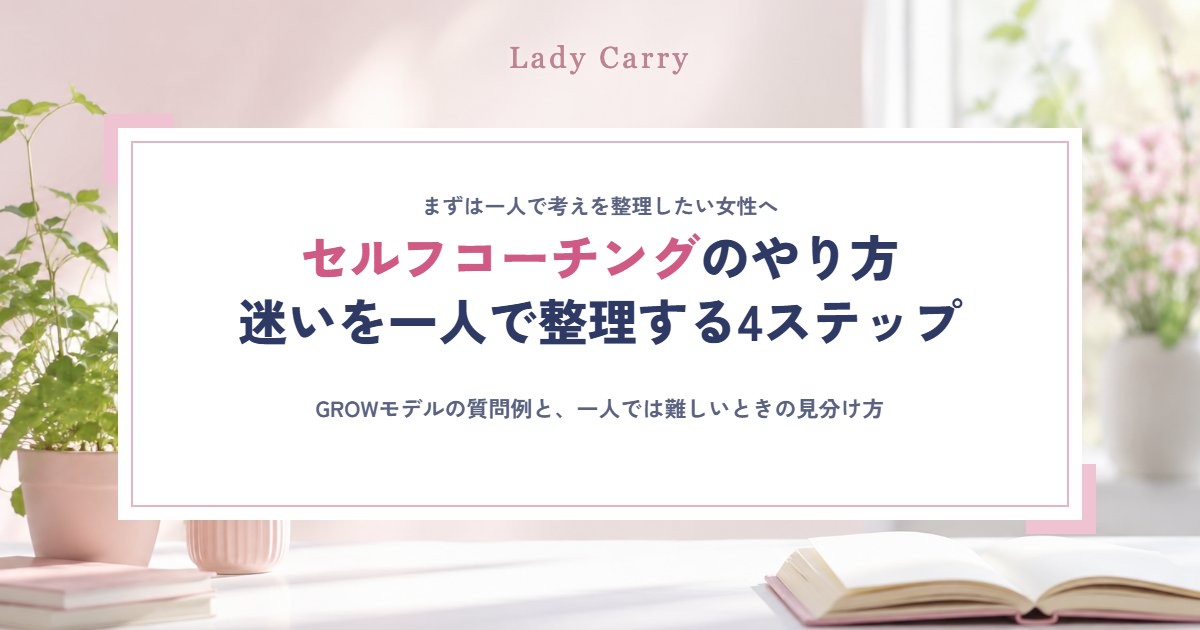 セルフコーチングのやり方｜仕事の迷いを一人で整理する4ステップと質問例
